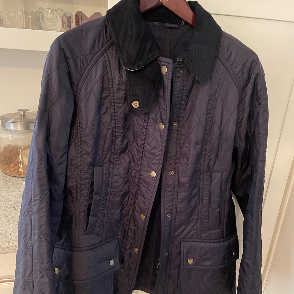 Barbour Women Navy Quilted Jacket Size 10